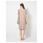 Бежева домашня сукня Cotpark з квітковим принтом 21053